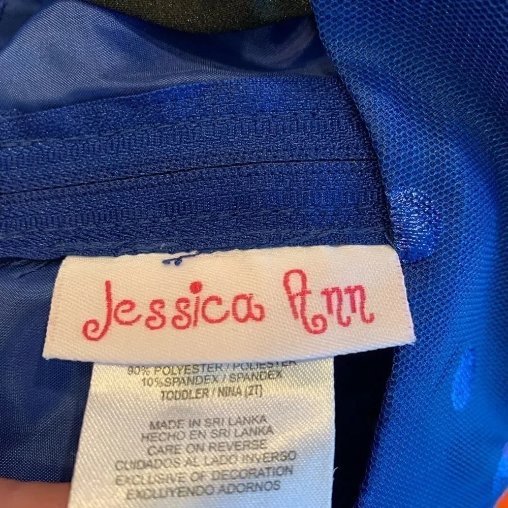 Jessica Ann Blue and Black Party Dress Size 2t
